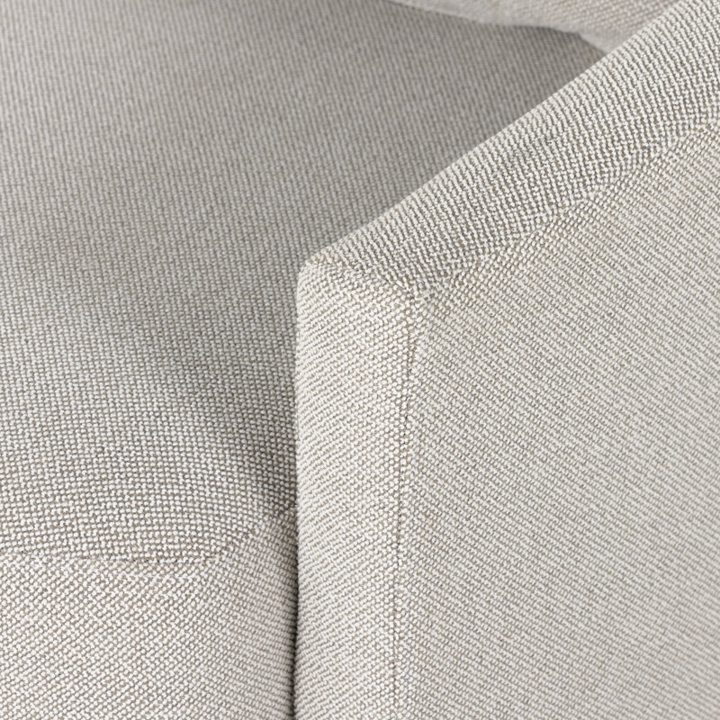 Chloe Swivel Chair, Delta Bisque Performance Weave