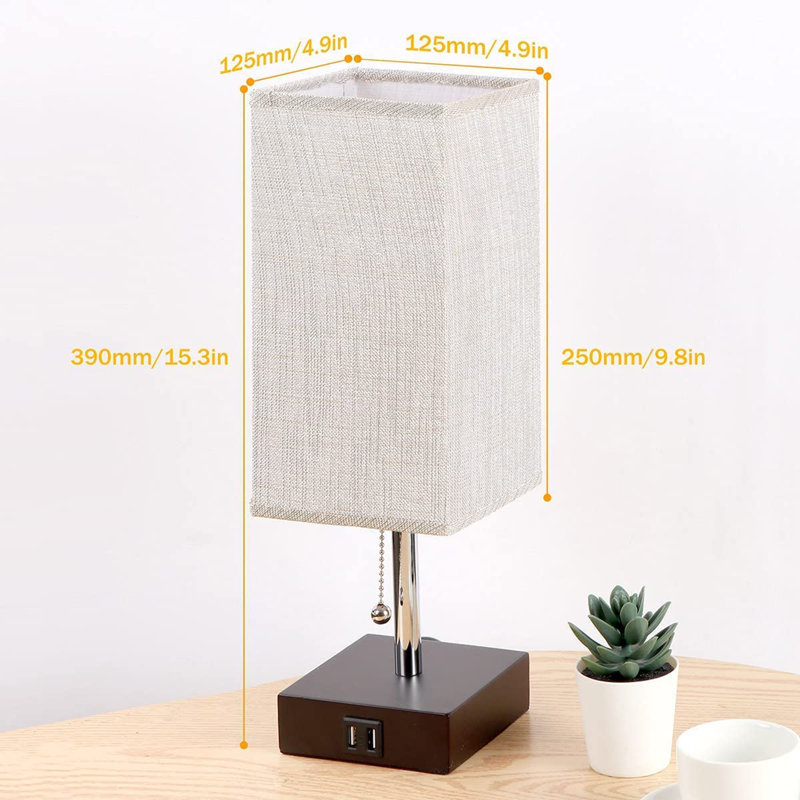 Lampe de chevet pour chambre à coucher, Noir, noir, noir, noir, Brun