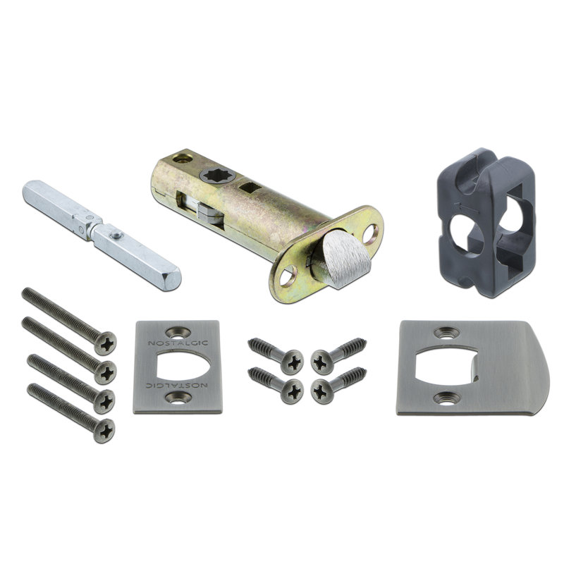 Studio Plate with Crystal Door Knob, Satin Nickel, 2-3/8"