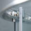 36 po x l 36 po x H 75 po Cabine de douche ronde à double cadre avec verre trempé transparent
