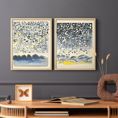 Série ABSTRACT DLxxviii - reproduction encadrée de qualité supérieure - prête à être accrochée - aucun clou requis - aucun clou requis