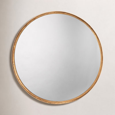Refined Iron Round Mirror