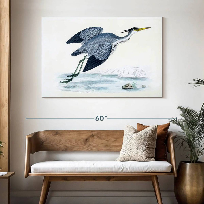 Soaring Blue Heron, 32" H x 48" W