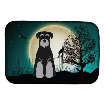 Tapis de séchage schnauzer standard halloween