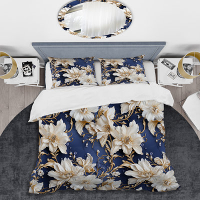 Ensemble de housse de couette à motif rétro en marbre III