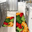 Ensemble de 2 tapis de cuisine pour salle à manger à motif de fruits multicolores