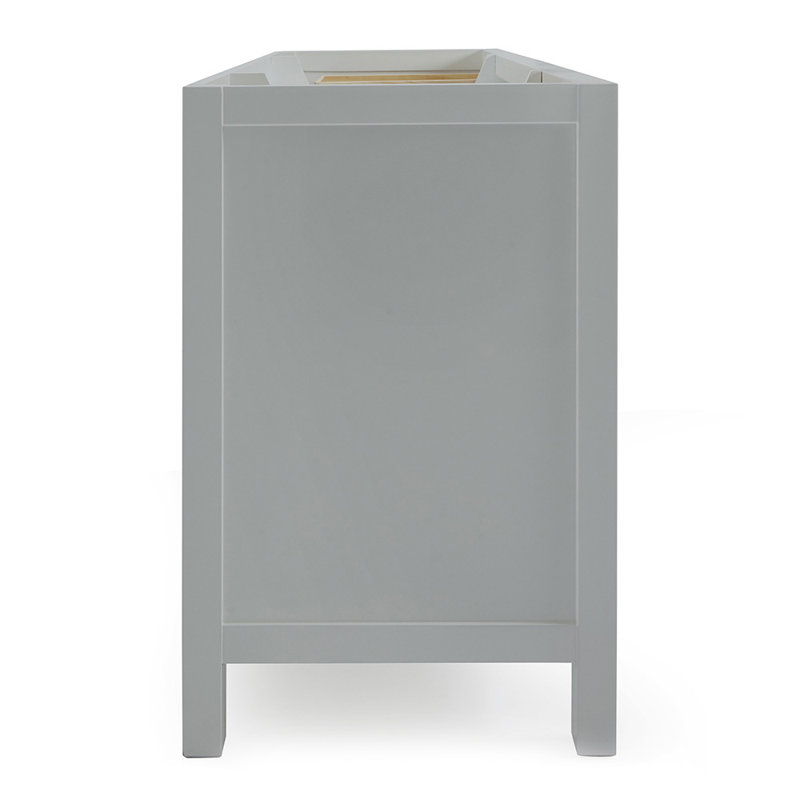 Cambridge 60'' W Single Bathroom Vanity Base, Brushed Nickel, Gray