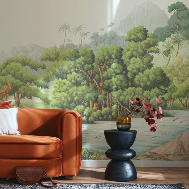 Utopia Jungle Bloom Peel and Stick Wall Mural, 108 x 156