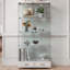 Vitrine moderne en verre avec 2 grands tiroirs-1556329004