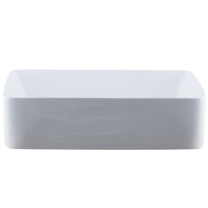 Lavabo de salle de bain rectangulaire en céramique