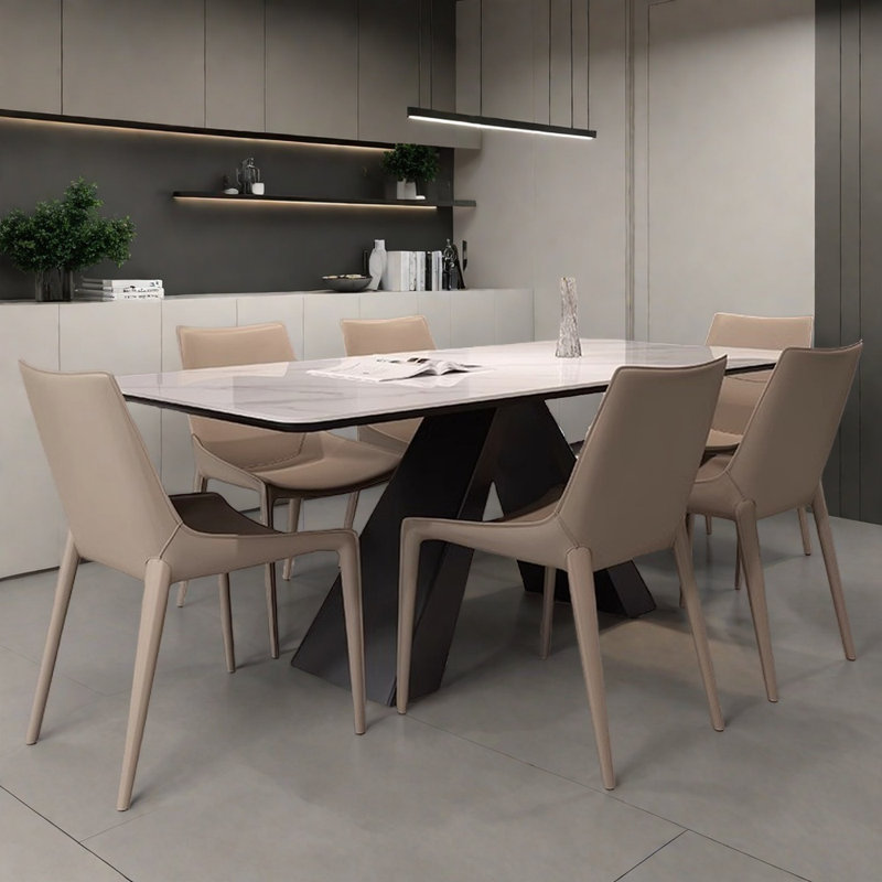 Ensemble de table de famille légère et luxueuse, H 29,52 po x L 62,99 po x l 31,49 po