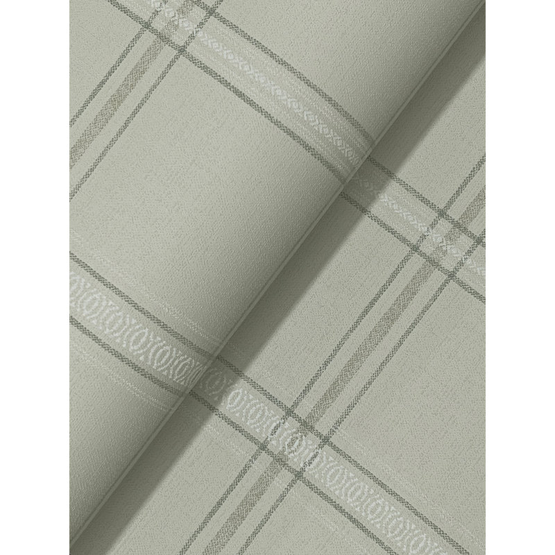 Papier peint à carreaux auberge Sage, Vert