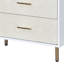 Commode blanche, champagne et or Myles