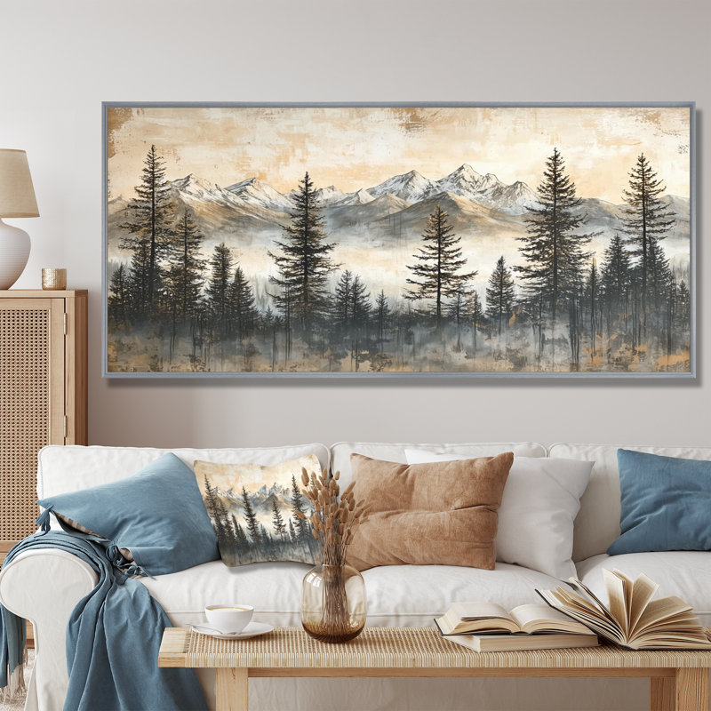 Gerarde - Landscapes Wall Art, Argent argent, H 28 po x l 60 po, Impression encadrée flottante