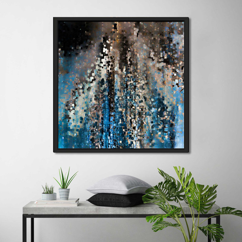 «Psalm 46: 2 We Will Not Fear» par Mark Lawrence - reproduction, Cadre flottant noir, H 31,5 po x l 31,5 po x P 2 po