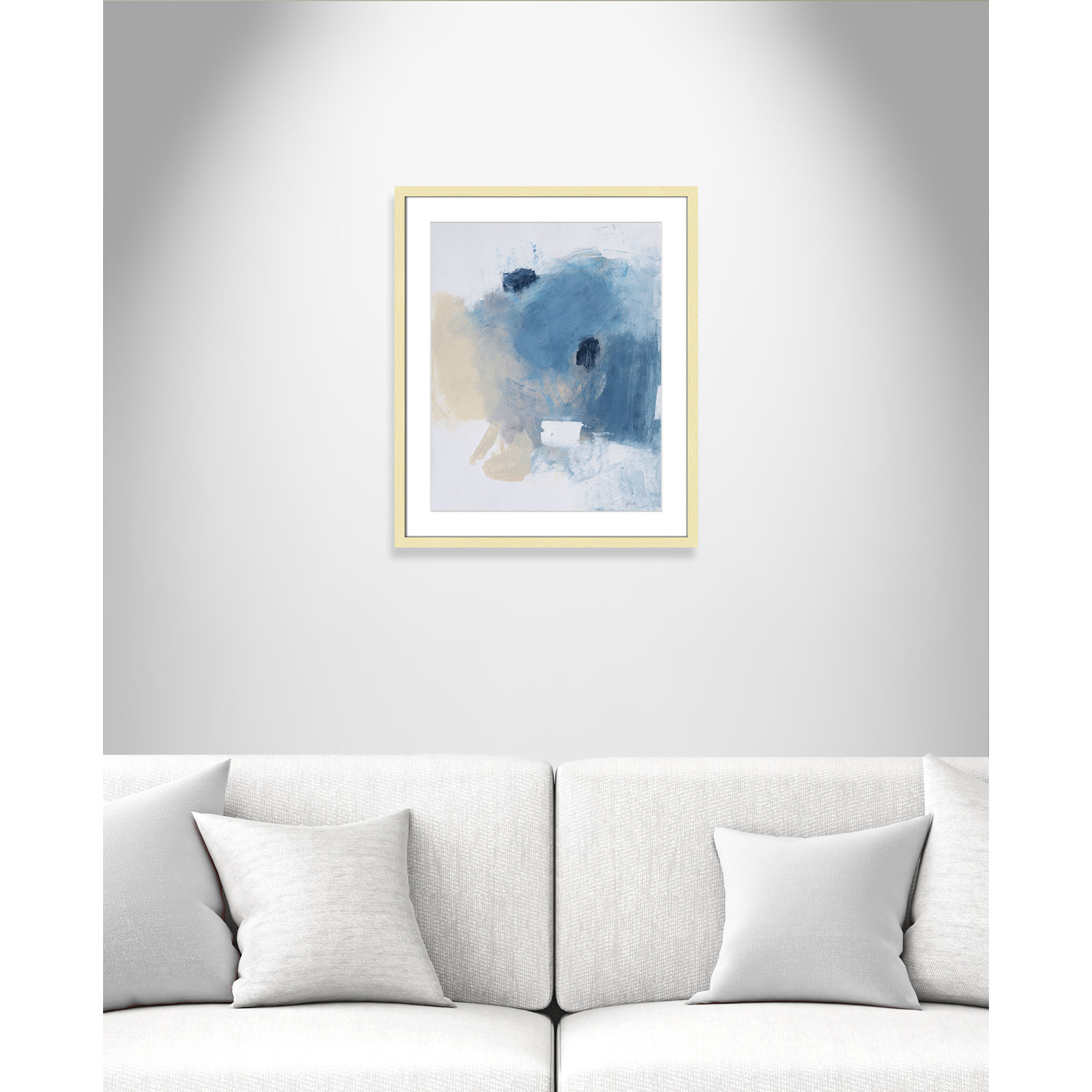 Runa "Coastal Carnival I" Print, Gold Single Picture Framed Paper, White, 25.5" H x 21.5" W x 1.25" D