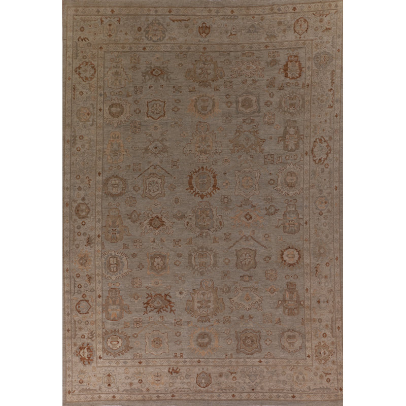 Vegetable Dye Oushak Oriental Large Rug 10x14