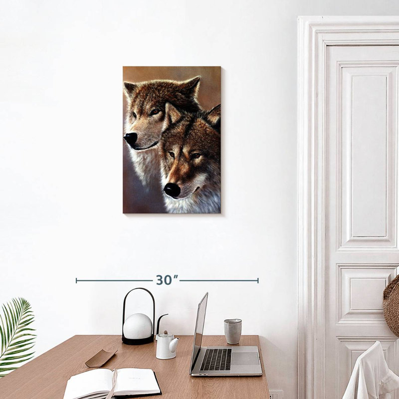 Brampt Fearless Wolves, 24" H x 16" W