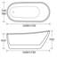 1730mm x 780mm Freestanding Standard Acrylic Bathtub