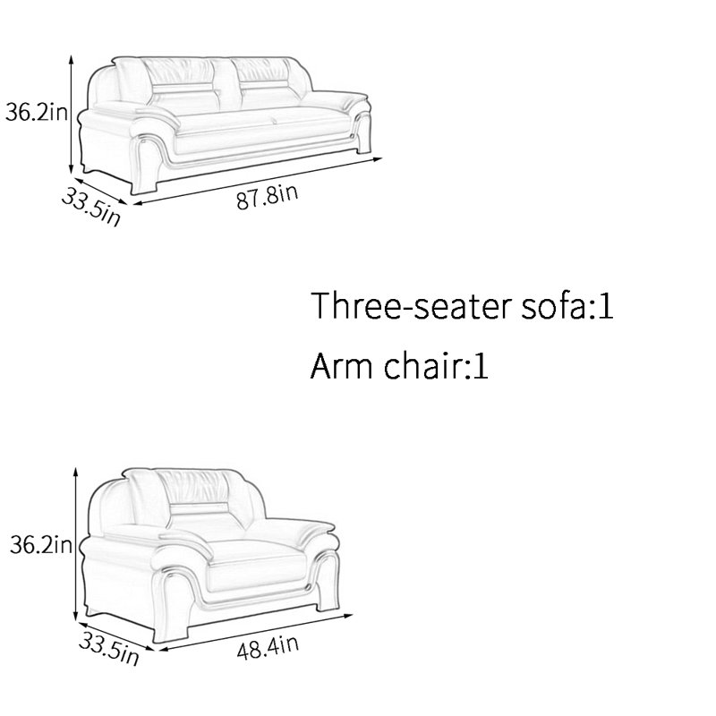 Modern simple elegant sofa set