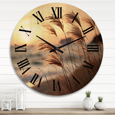 Horloge murale en bois massif Tutbury