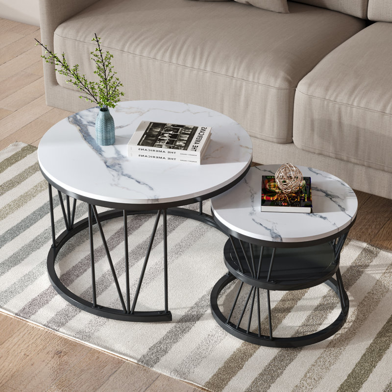 Coffee Table with Storage, Black