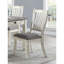 Ensemble de chaises de salle à manger de style décontracté à finition blanche antique 2 pièces