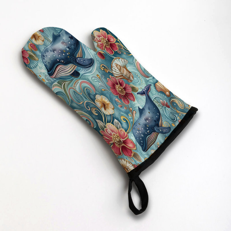 Wave Creatures Oven Mitt Cotton Twill