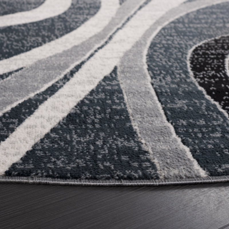 Garside Performance Abstract Rug, Round 6'7"