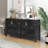 Phoenixville Buffet Cabinet Office Credenza Sideboard with Artificial Rattan Door-39006484