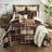 Donna Sharp LJ Plaid 3PC Ragged Pieced Cotton Queen Quilt Set-131157968