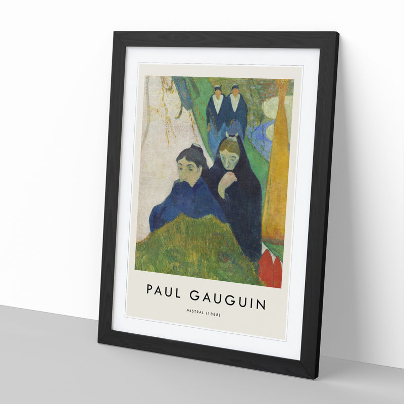 Mistral by Paul Gauguin - Picture Frame Painting, Black, 48cm H x 36cm W x 2cm D