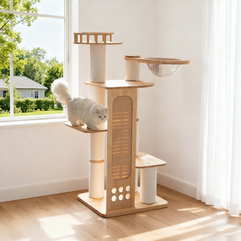 Solid Wood Large Cat Tree