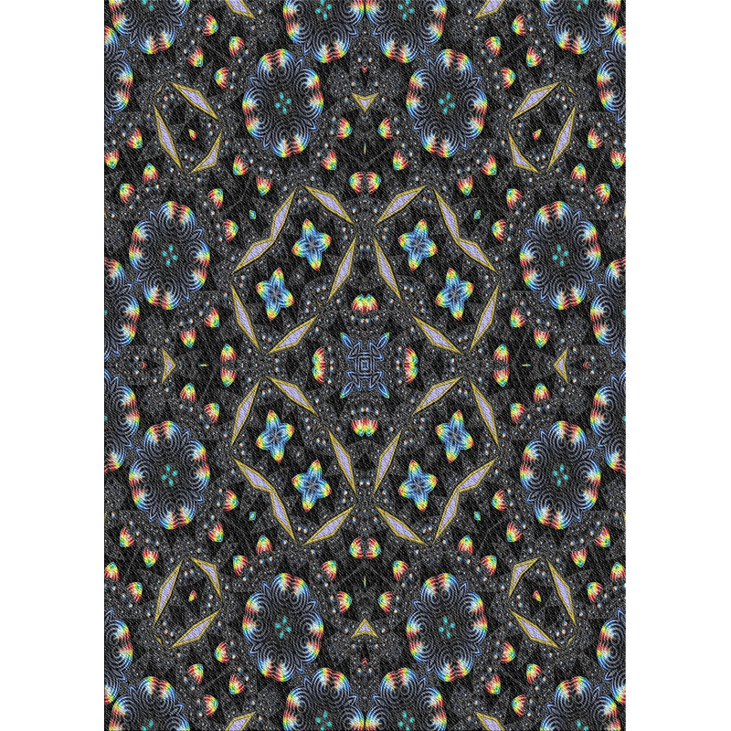 Tapis gris foncé en laine touffeté à la main Bordelon