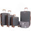 Ensemble de bagage 6 pièces, valise rigide ABS avec verrou TSA, gris