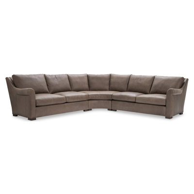 Bernhardt Keirnan 4-Piece Leather Sectional