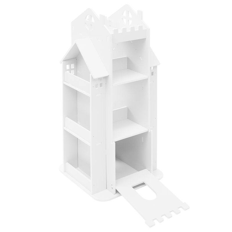 Book Display Shelf Rotating Children's Bookshelf Free Standing Standing Bookshelf, White