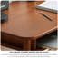 Simple Rectangular Medium Cherry Wood Writing Desk-674509332