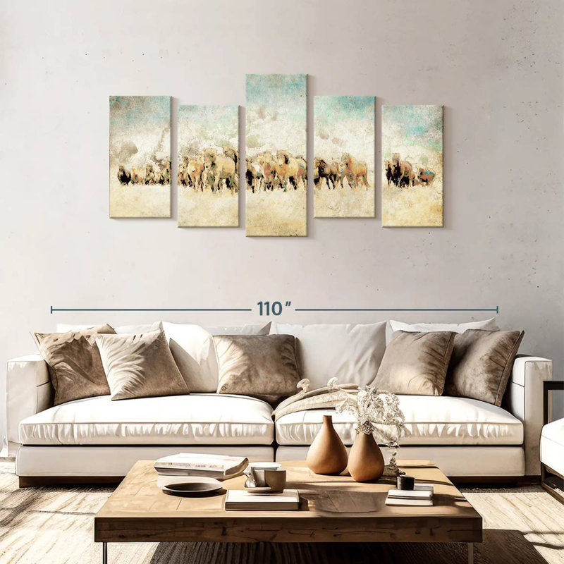 Brampt Roaming Horses, 40'' H X 80'' W