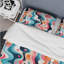 Literie en V rose et bleu Mid-Century-661494644