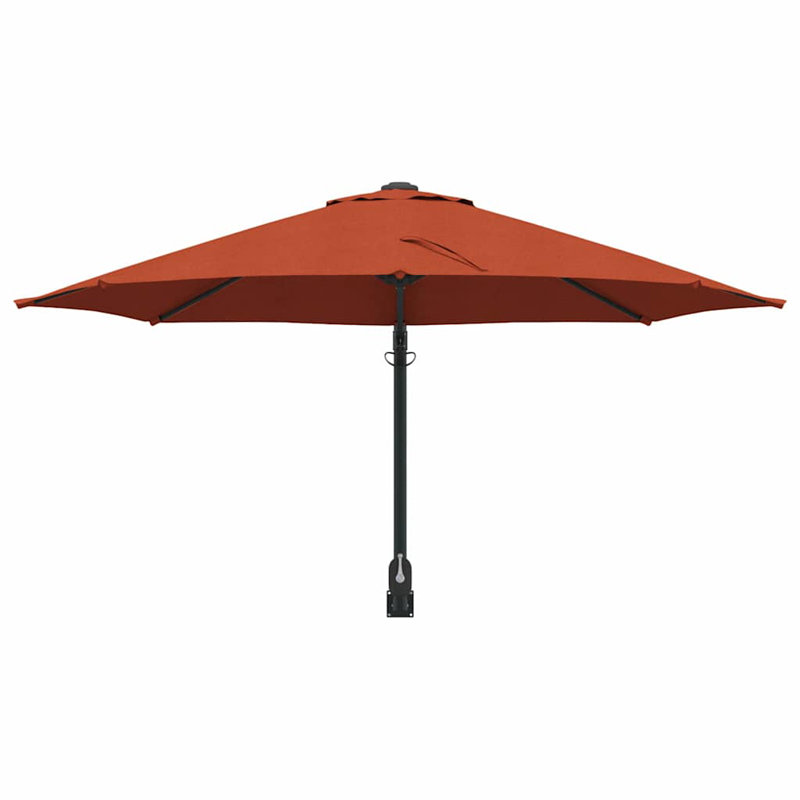 Wall Mount Parasol, 148cm H x 248cm W x 248cm D, Red