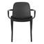 Chaise d'extérieur en polypropylène noir pour l'extérieur