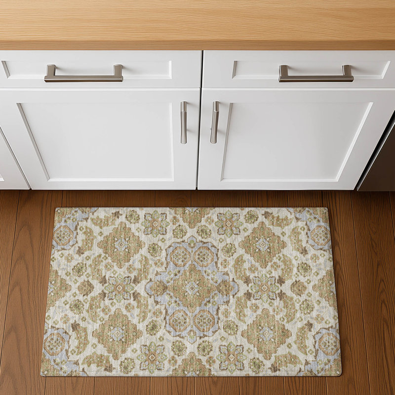 Premium Machine Washable Xamiera AMF1853 Global Rug, Rectangle 1'8" x 2'6"