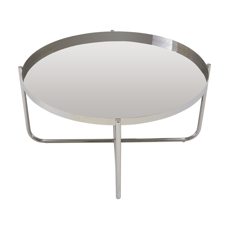Melody Cross Legs Coffee Table, Silver