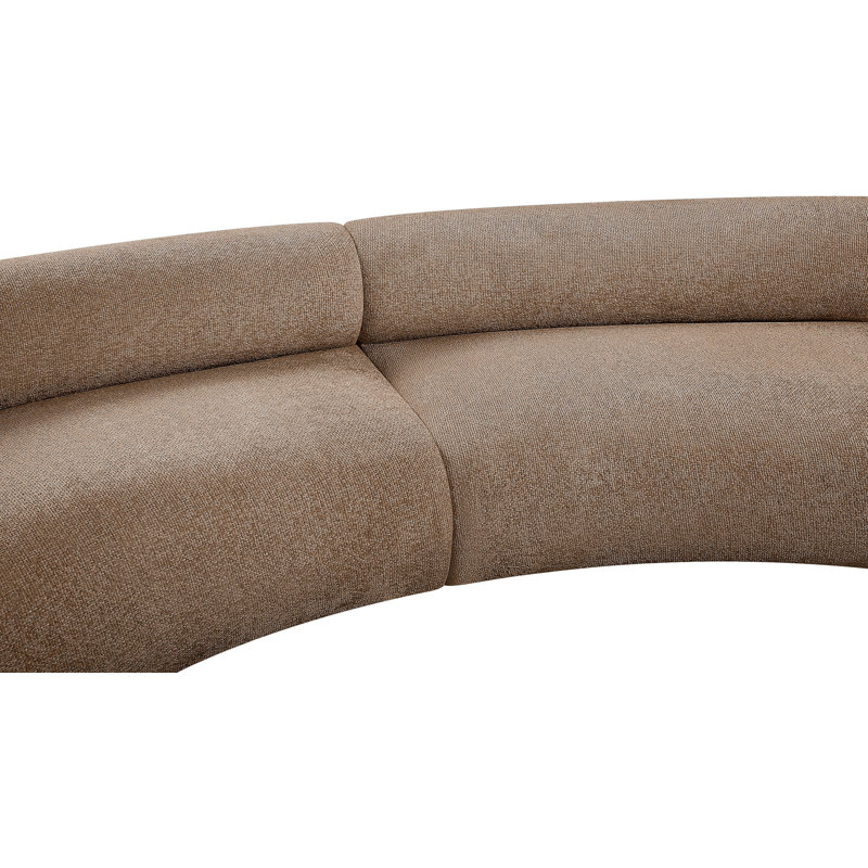 Bale 108" Chenille Fabric Upholstered 2 Pc. Modular Sectional, Brown Chenille Fabric
