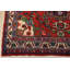 Tapis rouge rétro en laine noué à la main 3 pi 7 po x 9 pi 4 po Tribal Vintage