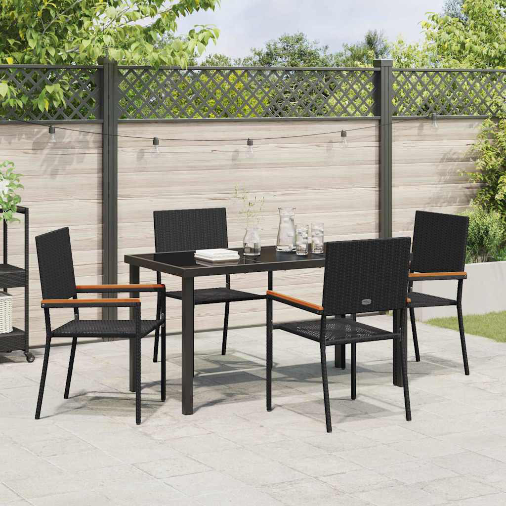 Brayden Studio 5 Piece Garden Dining Set Poly Rattan | Wayfair.co.uk