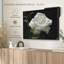 Impression sur toile Dewdrops On White Rose-102858802
