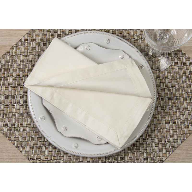 Hallie Cotton Square Napkin, Ivory
