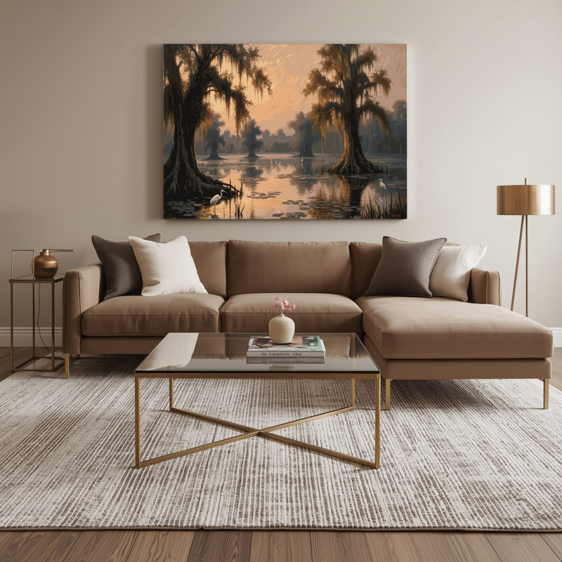 Art mural sur toile noire «USA State Louisiana», H 11 po x l 14 po
